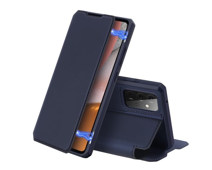 DUX DUCIS Skin X Wallet Case Θήκη Πορτοφόλι με Stand - Blue (Samsung Galaxy A72 4G / 5G)