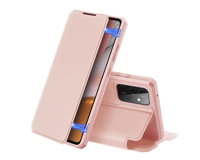 DUX DUCIS Skin X Wallet Case Θήκη Πορτοφόλι με Stand - Pink (Samsung Galaxy A72 4G / 5G)