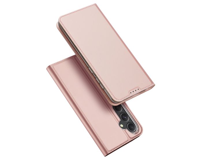 DUX DUCIS SkinPro Wallet Case Θήκη Πορτοφόλι με Δυνατότητα Stand - Rose Gold (Samsung Galaxy S23 FE)