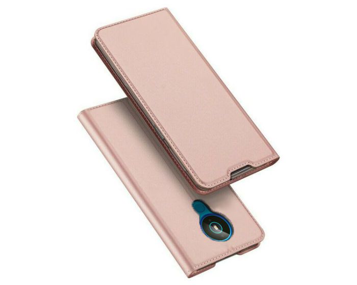 DUX DUCIS SkinPro Wallet Case Θήκη Πορτοφόλι με Stand - Rose Gold (Nokia 1.4)