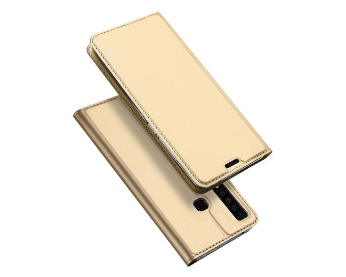 DUX DUCIS SkinPro Wallet Case Θήκη Πορτοφόλι με Stand - Gold (Samsung Galaxy A9 2018)