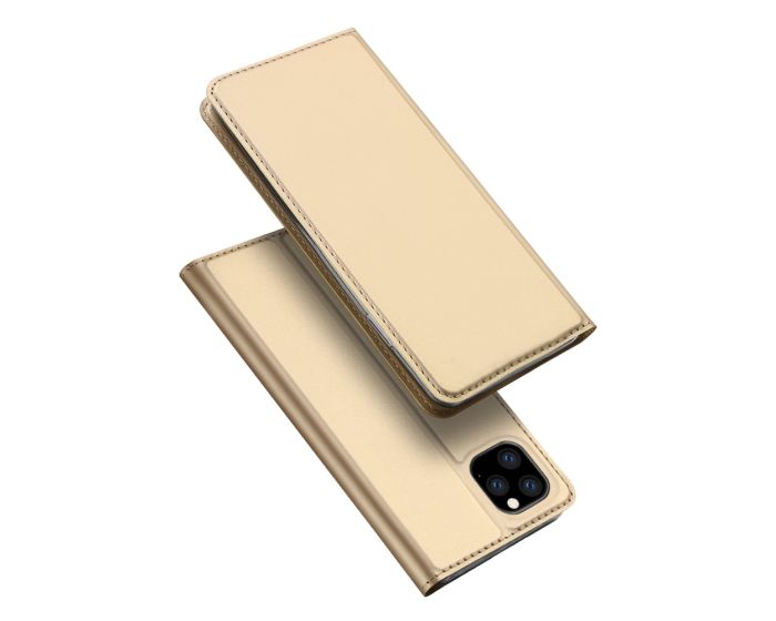 DUX DUCIS SkinPro Wallet Case Θήκη Πορτοφόλι με Stand - Gold (iPhone 11 Pro)