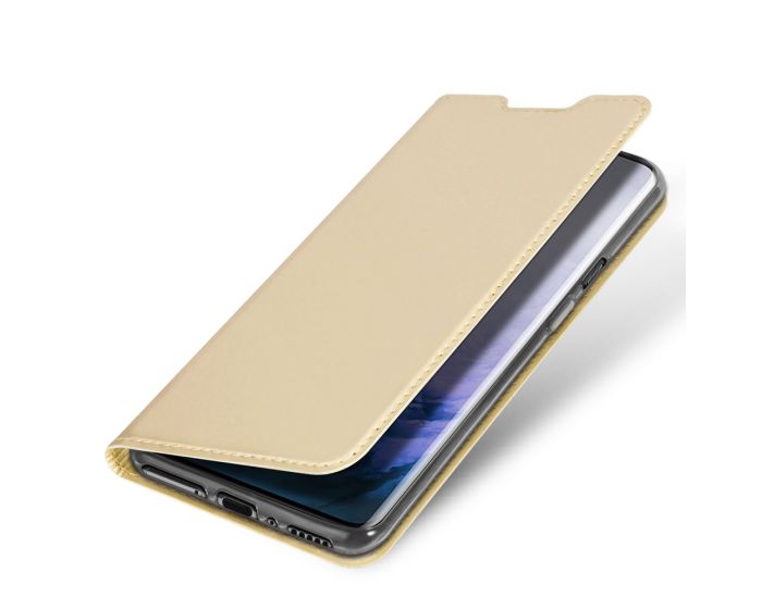 DUX DUCIS SkinPro Wallet Case Θήκη Πορτοφόλι με Stand - Gold (LG G8 ThinQ)
