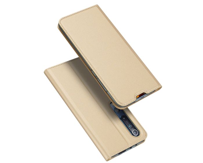 DUX DUCIS SkinPro Wallet Case Θήκη Πορτοφόλι με Stand - Gold (Xiaomi Mi 10 / Mi 10 Pro)