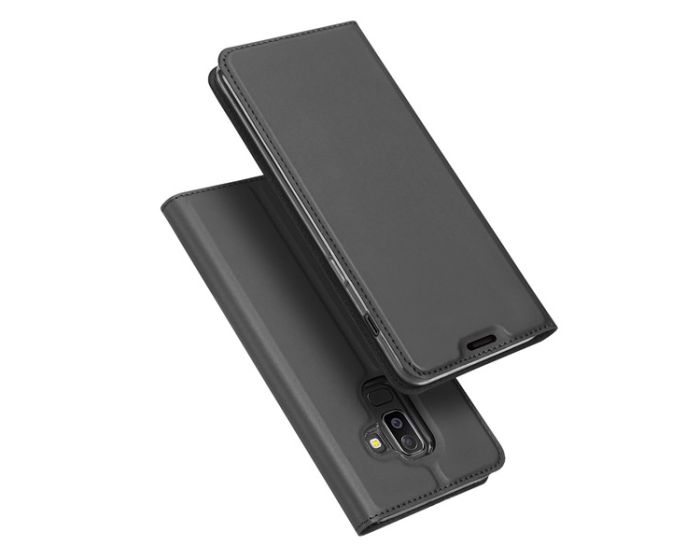 DUX DUCIS SkinPro Wallet Case Θήκη Πορτοφόλι με Stand - Gray (Samsung Galaxy J8 2018)
