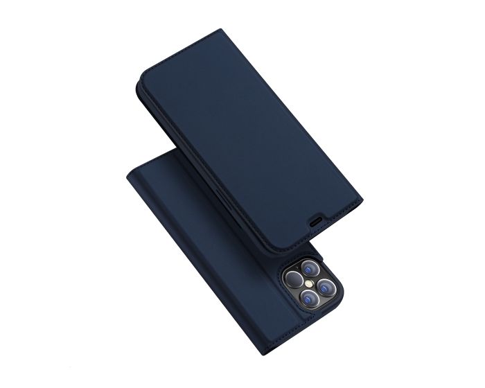 DUX DUCIS SkinPro Wallet Case Θήκη Πορτοφόλι με Stand - Navy Blue (iPhone 12 Pro Max)