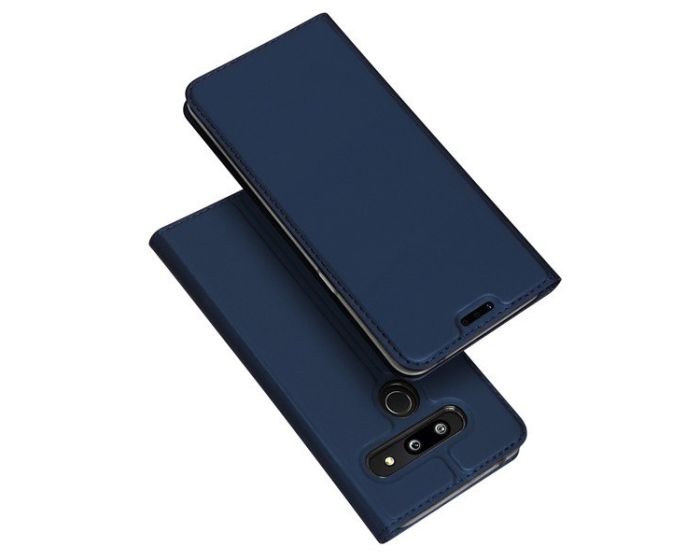 DUX DUCIS SkinPro Wallet Case Θήκη Πορτοφόλι με Stand - Navy Blue (LG G8 ThinQ)