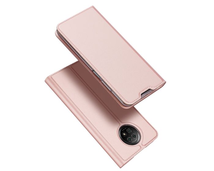 DUX DUCIS SkinPro Wallet Case Θήκη Πορτοφόλι με Stand - Pink (Xiaomi Redmi Note 9T 5G)