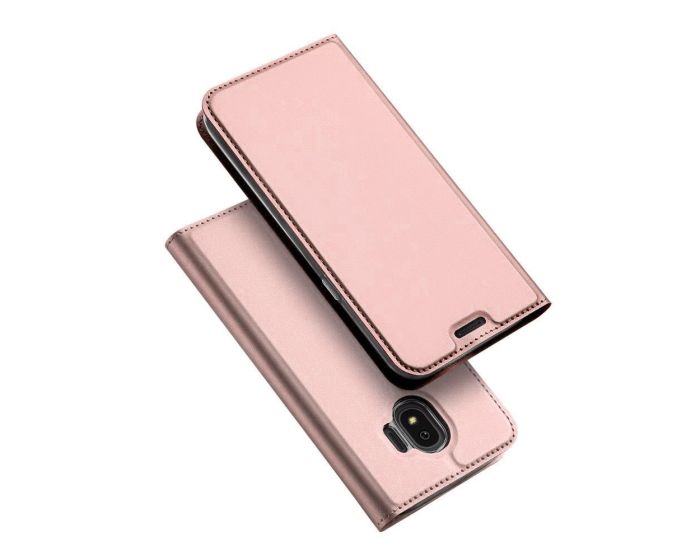 DUX DUCIS SkinPro Wallet Case Θήκη Πορτοφόλι με Δυνατότητα Stand - Rose Gold (Samsung Galaxy J4 2018)