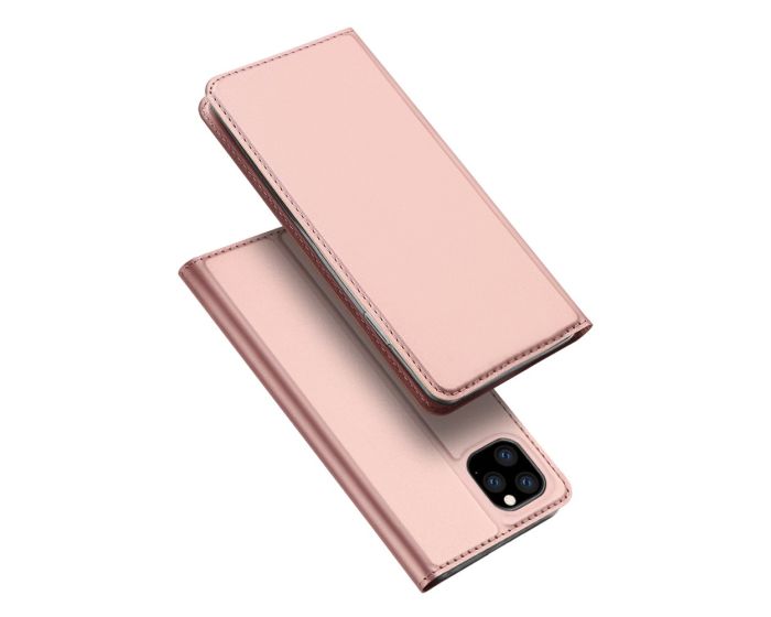 DUX DUCIS SkinPro Wallet Case Θήκη Πορτοφόλι με Stand - Rose Gold (iPhone 11 Pro Max)