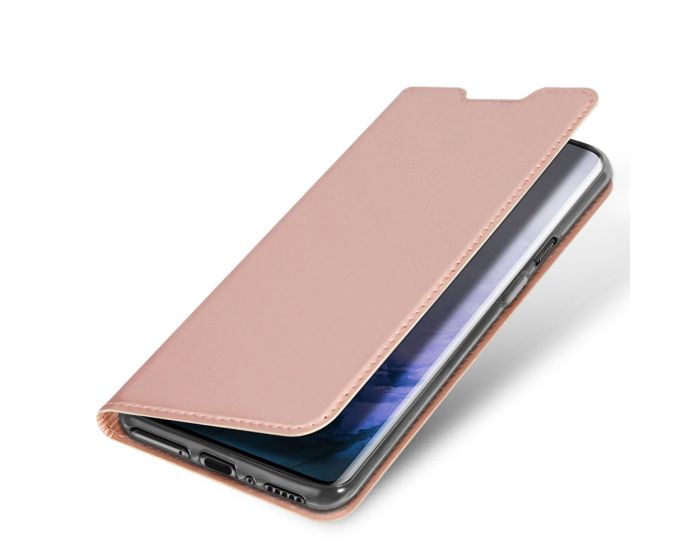 DUX DUCIS SkinPro Wallet Case Θήκη Πορτοφόλι με Stand - Rose Gold (LG G8 ThinQ)