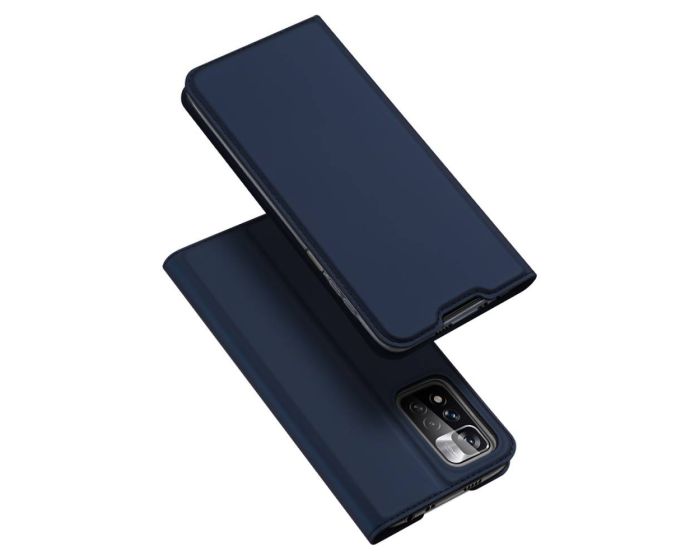 DUX DUCIS SkinPro Wallet Case Θήκη Πορτοφόλι με Stand - Navy Blue (Xiaomi Poco X4 NFC 5G / Redmi Note 11 Pro Plus 5G)