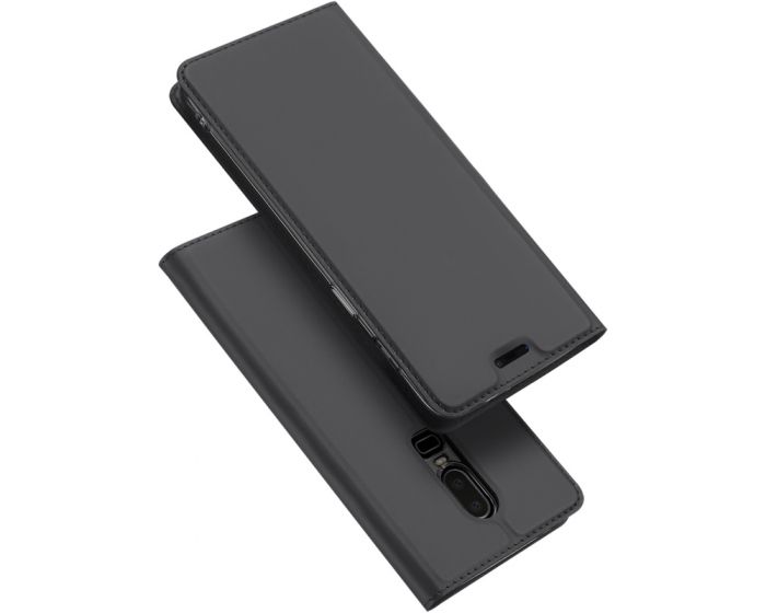 DUX DUCIS SkinPro Wallet Case Θήκη Πορτοφόλι με Stand - Gray (OnePlus 6)