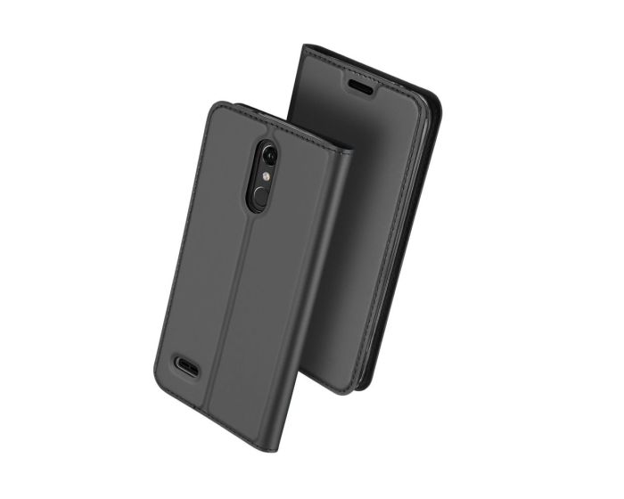 DUX DUCIS SkinPro Wallet Case Θήκη Πορτοφόλι με Δυνατότητα Stand - Grey (LG K10 2018)