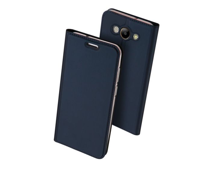 DUX DUCIS SkinPro Wallet Case Θήκη Πορτοφόλι με Δυνατότητα Stand - Navy Blue (Huawei Y3 2017)