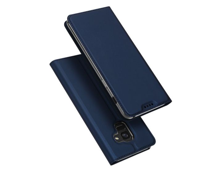 DUX DUCIS SkinPro Wallet Case Θήκη Πορτοφόλι με Stand - Navy Blue (Samsung Galaxy A8 Plus 2018)