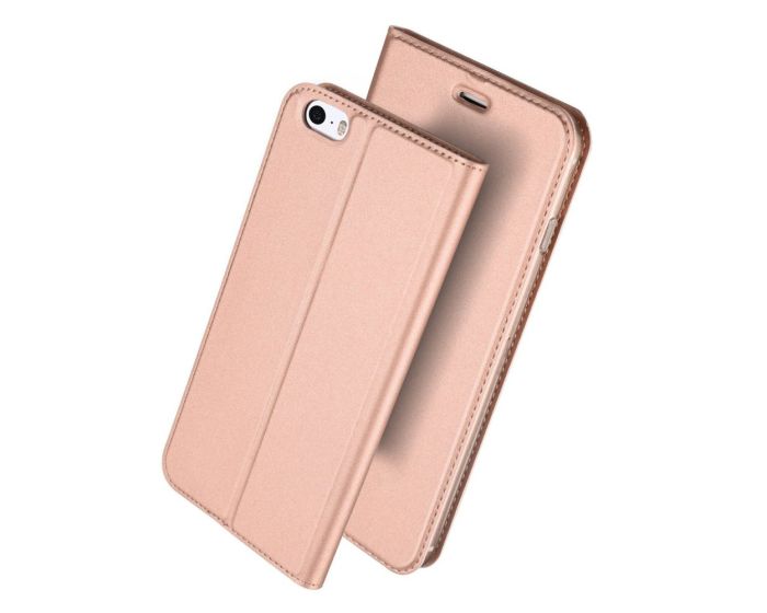 DUX DUCIS SkinPro Wallet Case Θήκη με Δυνατότητα Stand - Rose Gold (iPhone 5 / 5s / SE)