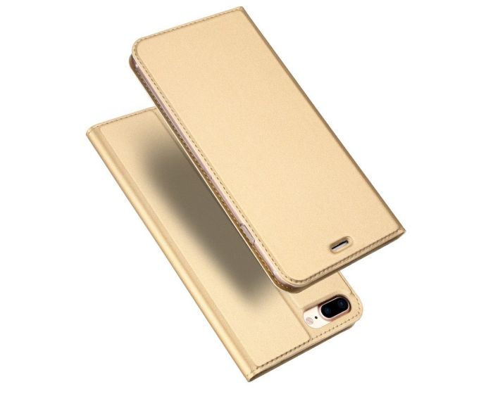 DUX DUCIS SkinPro Wallet Case Θήκη Πορτοφόλι με Δυνατότητα Stand - Gold (iPhone 7 Plus / 8 Plus)