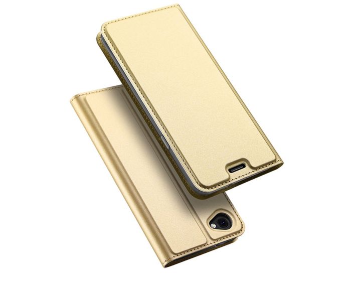 DUX DUCIS SkinPro Wallet Case Θήκη Πορτοφόλι με Δυνατότητα Stand - Gold (LG Q6)