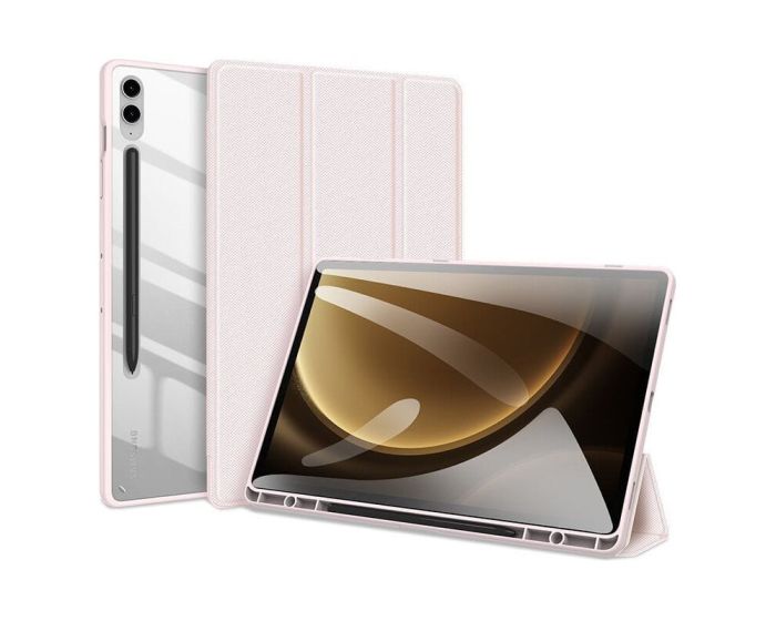 DUX DUCIS Toby Armored Smart Book Case Θήκη με Δυνατότητα Stand - Pink (Samsung Galaxy Tab S9 FE Plus 12.4)