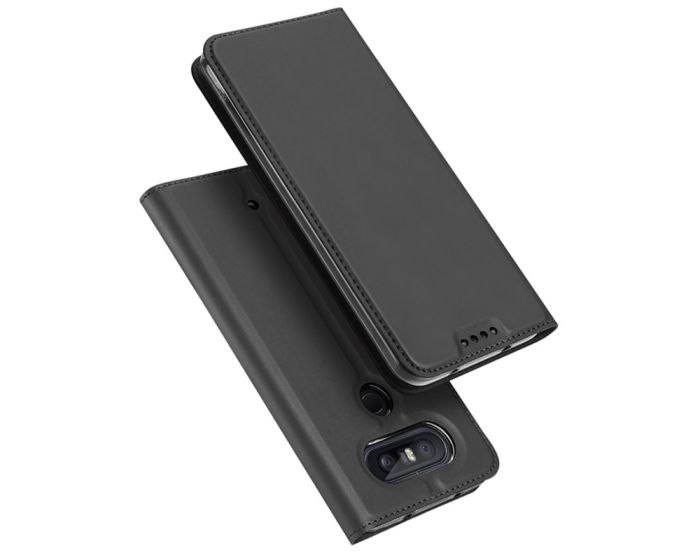 DUX DUCIS SkinPro Wallet Case Θήκη Πορτοφόλι με Δυνατότητα Stand - Gray (LG Q8)