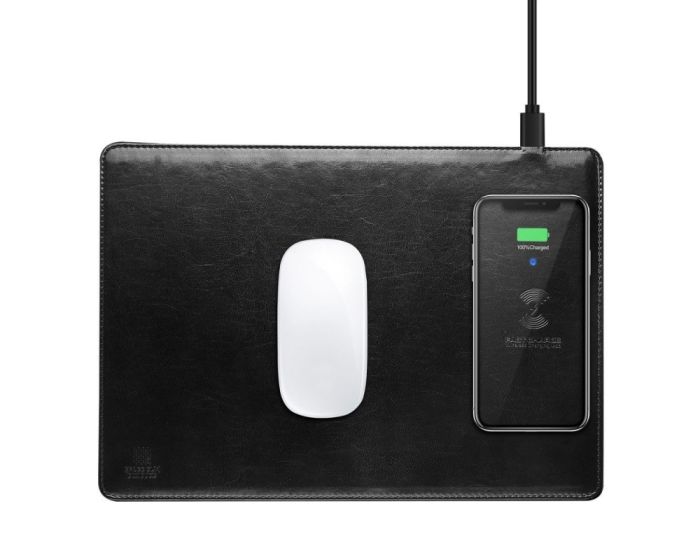 Dux Ducis Wireless Charging PU Leather Mouse Pad C4 - Black