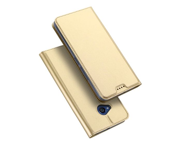 DUX DUCIS SkinPro Wallet Case Θήκη Πορτοφόλι με Δυνατότητα Stand - Gold (HTC U11 Life)