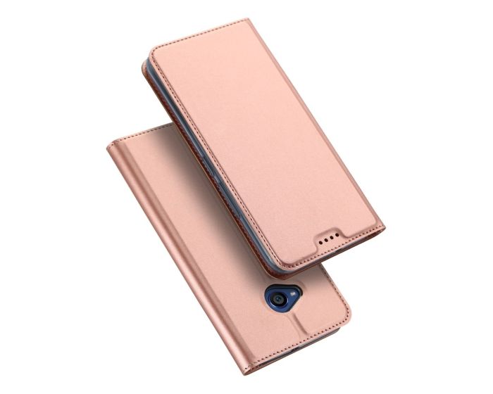 DUX DUCIS SkinPro Wallet Case Θήκη Πορτοφόλι με Δυνατότητα Stand - Rose Gold (HTC U11 Life)