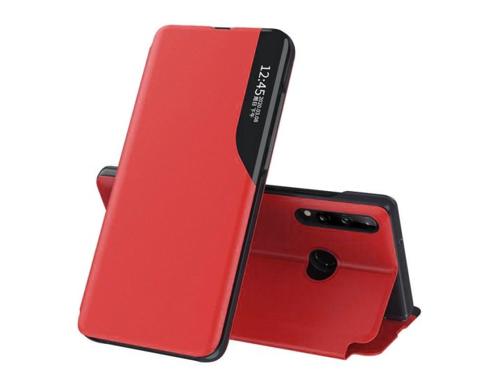 Eco Leather View Case Θήκη Πορτοφόλι με Stand - Red (Samsung Galaxy A12)