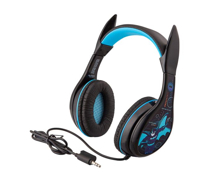 eKids Batman Headphones (BM-140) Ενσύρματα Παιδικά Ακουστικά με Ασφαλή Μέγιστη Ένταση Ήχου - Black / Blue