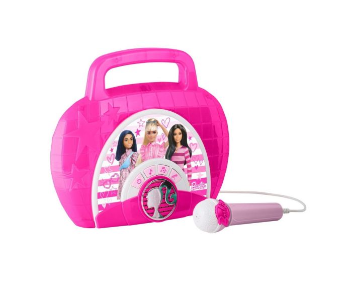 eKids Mattel Barbie Sing Along Boombox Karaoke (BE-115) Karaoke με Μικρόφωνο για Παιδιά - Pink