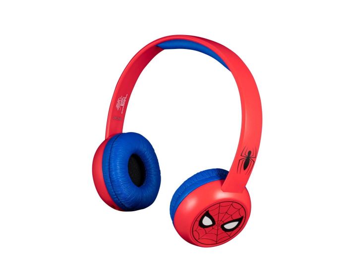 eKids Spiderman Headphones (SM-B38VM) Ασύρματα Παιδικά Ακουστικά με Ασφαλή Μέγιστη Ένταση Ήχου - Red / Blue