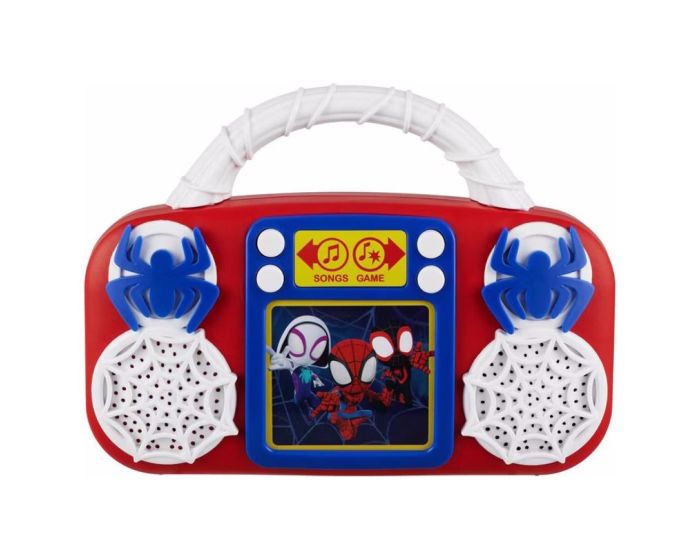 eKids Spidey and His Amazing Friends Boombox Karaoke & Ασύρματο Μικρόφωνο (SA-110) Karaoke για Παιδιά με Ενσωματωμένη Μουσική, φωτισμό, Sound Effects - Κόκκινο / Μπλε