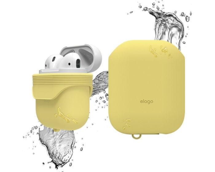 Elago Waterproof Case (EAPWF-BA-CYE) Αδιάβροχη Θήκη Σιλικόνης για Apple AirPods - Creamy Yellow