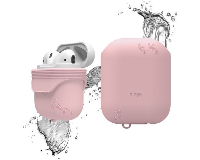 Elago Waterproof Case (EAPWF-BA-LPK) Αδιάβροχη Θήκη Σιλικόνης για Apple AirPods - Lovely Pink