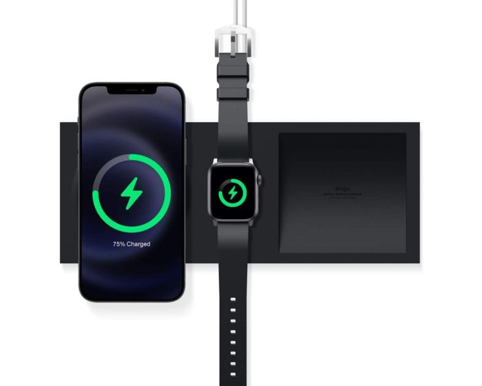 Elago MagSafe Charging Tray Duo Stand (EMSTRAY-DUO-BK) Βάση Στήριξης για Φορτιστή Apple Watch / MagSafe - Black