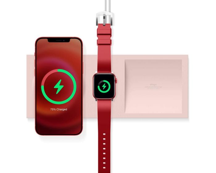 Elago MagSafe Charging Tray Duo Stand (EMSTRAY-DUO-SPK) Βάση Στήριξης για Φορτιστή Apple Watch / MagSafe - Sand Pink