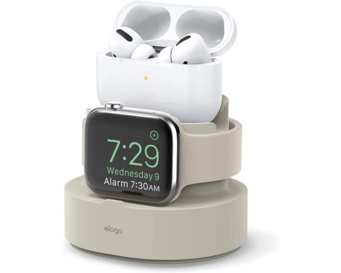 Elago Duo Pro Charging Stand (EST-DUOPRO-CWH) Βάση Στήριξης για Φορτιστή Apple Watch / iPhone / Airpods Pro - Creamy White