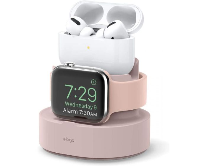 Elago Duo Pro Charging Stand (EST-DUOPRO-SPK) Βάση Στήριξης για Φορτιστή Apple Watch / iPhone / Airpods Pro - Sand Pink