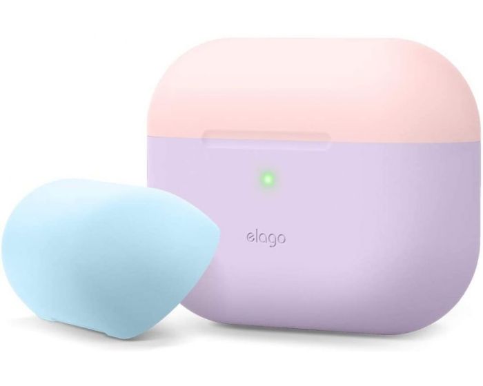 Elago DUO Silicone Case (EAPPDO-LV-LPKPBL) Θήκη Σιλικόνης για Apple AirPods Pro - Lavender / Pink / Blue