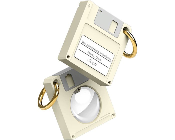 Elago Floppy Disk Silicone Case (EAT-DISK-CWH) Θήκη / Μπρελόκ Σιλικόνης για Apple AirTag - Creamy White