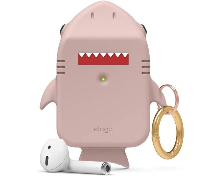 Elago Shark Case (EAP-SHARK-PK) Θήκη Σιλικόνης για Apple AirPods - Lovely Pink