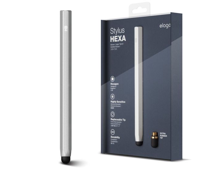 Elago Stylus Hexa (EL-STY-HX-SL) Γραφίδα για Tablet / Smartphone - Silver