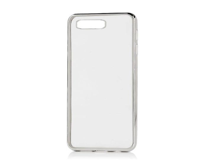 Forcell Electro Bumper Silicone Case Slim Fit - Θήκη Σιλικόνης Clear / Silver (Sony Xperia X mini / Compact)