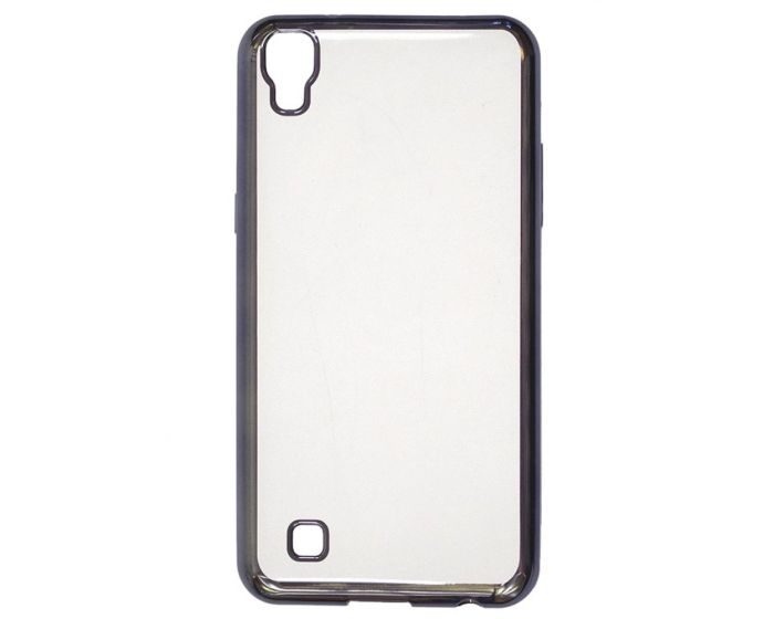 Forcell Electro Bumper Silicone Case Slim Fit - Θήκη Σιλικόνης Clear / Black (LG X Power)