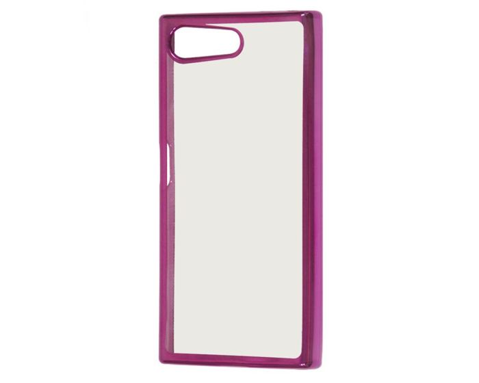 Forcell Electro Bumper Silicone Case Slim Fit - Θήκη Σιλικόνης Clear / Pink (Sony Xperia X mini / Compact)