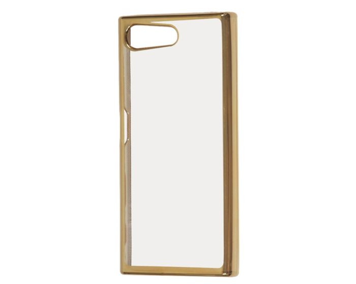 Forcell Electro Bumper Silicone Case Slim Fit - Θήκη Σιλικόνης Clear / Gold (Sony Xperia X mini / Compact)
