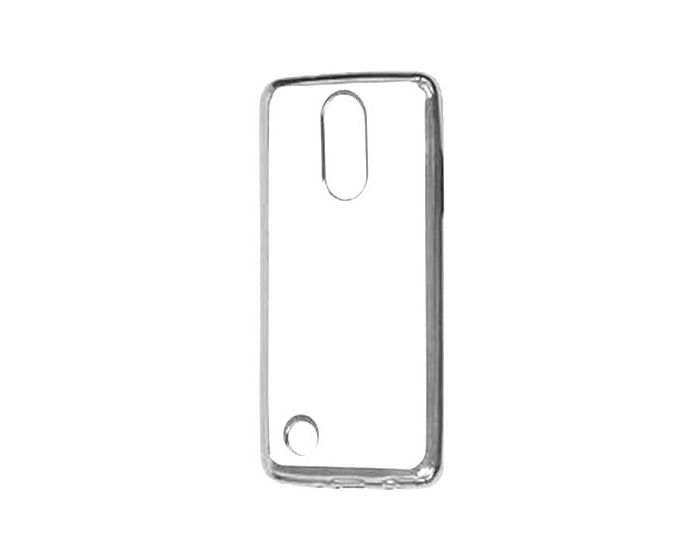 Forcell Electro Bumper Silicone Case Slim Fit - Θήκη Σιλικόνης Clear / Silver (LG K4 2017)