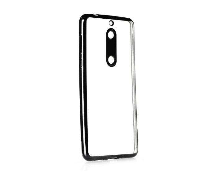 Forcell Electro Bumper TPU Silicone Case Slim Fit - Θήκη Σιλικόνης Clear / Black (Nokia 5)