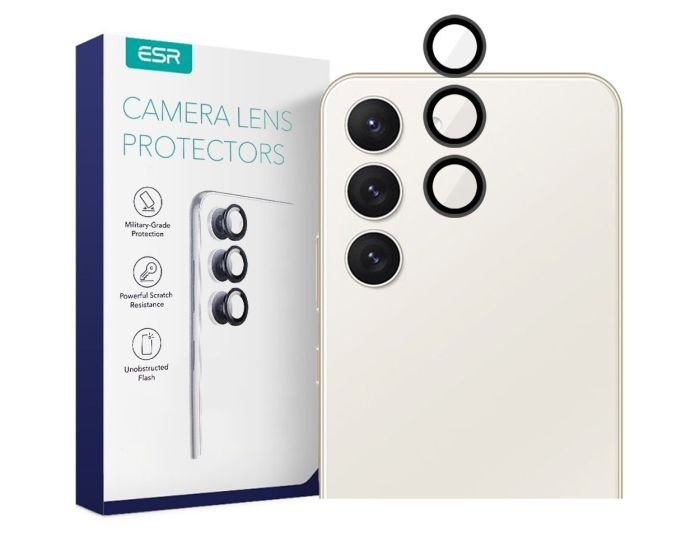 ESR Camera Lens Tempered Glass Prοtector Black (Samsung Galaxy S23 / S23 Plus)